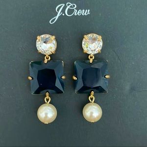J.Crew Crystal + Pearl Statement Earrings!